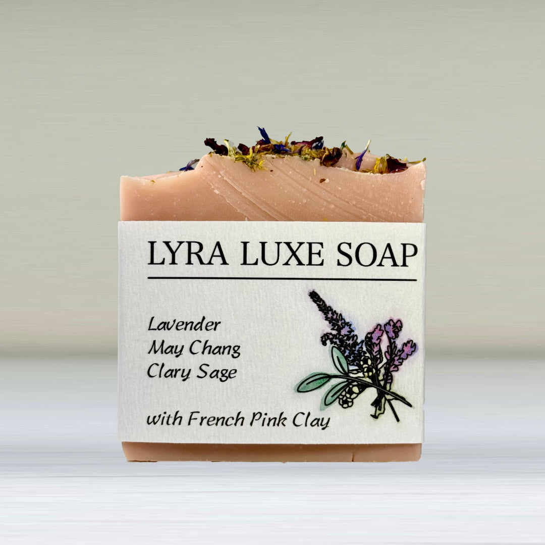 French Pink Clay Soap with Lavender, May Chang and Clary Sage Essential Oils