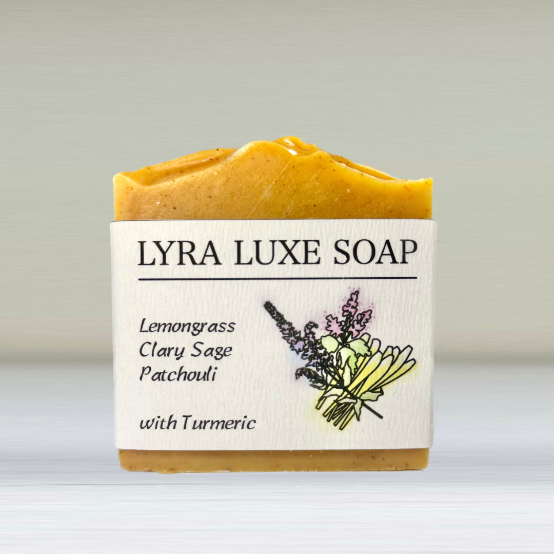 Turmeric Soap with Lemongrass, Clary Sage and Patchouli Essential Oils