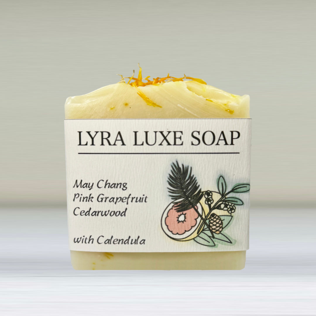 Calendula Soap with May Chang, Pink Grapefruit and Cedarwood Essential Oils