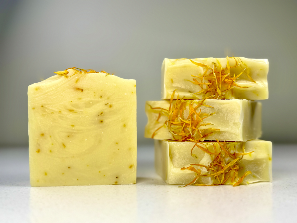 Calendula Soap with May Chang, Pink Grapefruit and Cedarwood Essential Oils