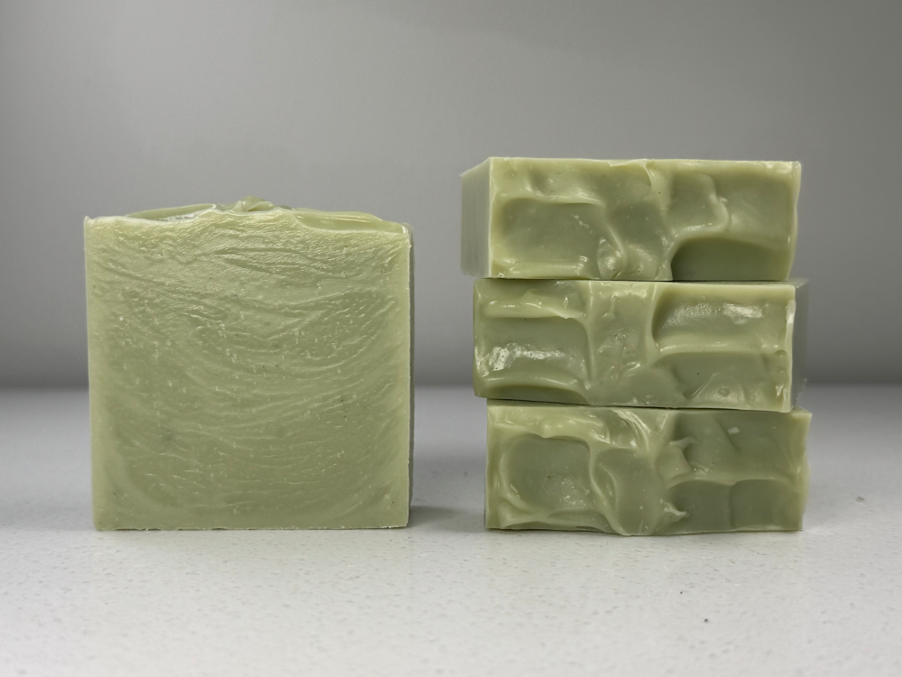 French Green Clay Soap with Peppermint, Rosemary and Cedarwood Essential Oils
